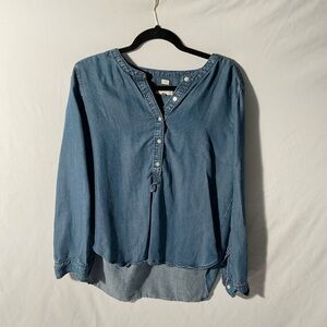 LOFT Denim Blue Women's Blouse